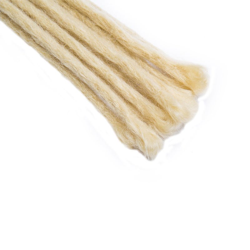 S-noilite 20" Dreadlock Extension Ombre For Hip-Hop Synthetic Heat Resistant Crochet Braiding Hair Handmade Reggae Extension Twist Braiding Hairpiece Box Braid For Man Women(10strands/2packs,bleach blonde) - Image 3